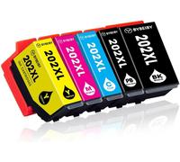 Lot de cartouches d'encre de rechange 202XL pour Epson 202 202XL compatibles avec imprimante Epson Expression Premium XP-6000 XP-6005 XP-6100 XP-6105 (noir, photo noir, cyan, magenta, jaune)