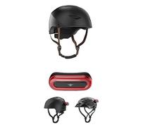 Lot de CASR Classic Noir Mat Taille M + CASR Halo LED, Système LED Universel pour Casques