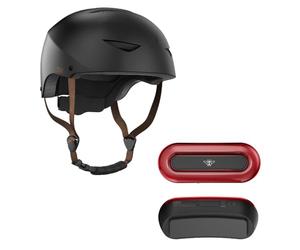 Lot de CASR Classic Noir Mat Taille M + CASR Halo LED, Système LED Universel pour Casques