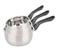 Lot de casseroles en acier inoxydable - SIGHTMARK - Ø16, 18 et 20 cm - Tous feux dont induction - Triple fond diffuseur