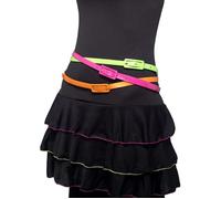 Lot de ceintures fluo - SMIFFY'S - Années 80 - Rose, Orange et Vert - Taille 1m