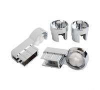 Lot de charnières en ABS chromé pour porte en verre de 6 mm - Support de douche de salle de bain avec installation à gauche et à droite