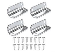 Lot de charnières en acier inoxydable pour coffres à glace igloo comprenant 4 charnières et 16 vis compatibles avec les modèles de 25, 35, 45, 55, 65, 75, 100, 125, 165 litres