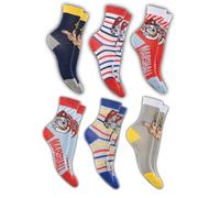 Lot de Chaussettes en Coton Garçon La Pat' Patrouille (23-26, Paw Patrol HW0662)