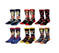 Lot de chaussettes FREEGUN pour homme : 8 / Naruto Shippuden / 43-46