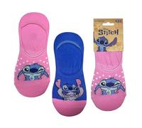 Lot de chaussettes Pinkies Stitch pour garçons et filles - 2 paires de chaussettes Disney invisibles et respirantes, chaussettes courtes pour enfants avec design antidérapant, taille 36/43