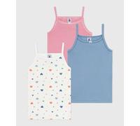 Lot de chemises à bretelles enfant en coton imprimé caurs Petit Bateau - multicouleur - Taille 2 ans 2A multicouleur
