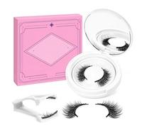 Lot de cils magnétiques avec applicateur, sans colle pour un look naturel | Facile à installer et à enlever, sans colle, réutilisable et léger pour un confort tout au long de la journée