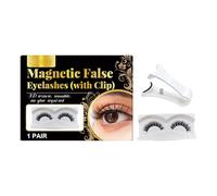 Lot de cils magnétiques réutilisables, réutilisables, avec applicateur, pas besoin de colle, pour le maquillage quotidien (1 pièce)