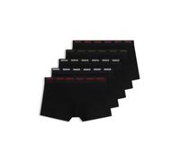 Lot de Cinq Boxers Courts en Coton Stretch avec Taille À Logos