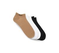 BOSS Lot de cinq paires de chaussettes basses en coton mélangé avec logo - Style 5P AS Uni CC, 50493197 Noir / Blanc / Beige 43-46