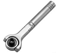 Lot de clés à cliquet magnétiques compactes 40 en 1 - 60 dents - Forte absorption - Pour une utilisation à une main - Argent (1 pièce)