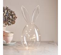 Lot de Cloche en Verre avec Oreilles de Lapin et Guirlande Micro LED