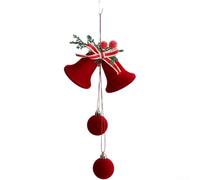 Lot de cloches de Noël floquées de style nordique à suspendre pour arbre et fenêtre, construction en tissu durable (B)