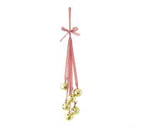 Lot de clochettes décoratives en fer écossais pour Noël avec artisanat fait à la main à accrocher aux arbres, aux portes ou aux murs, pour ajouter une touche festive de vacances (42 cm)