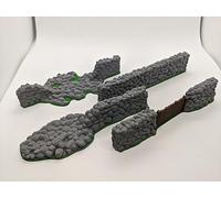 Lot de clôtures murales en pierre | 28 mm échelle 1/56 miniature | RPG Figurine de table Modélisation de paysage Wargaming Fantasy Diorama Wargames Model Paysage Terrain Scatter Jeu de rôle Imprimé 3D