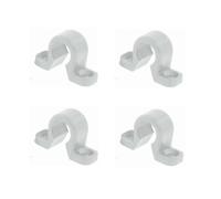 Lot de Colliers Plats en Composite pour Volets Battants et Persiennes - Fixation Solide et Discrète - Accessoires de Montage Espagnolette - Disponible en Noir ou Blanc - kit Rénovation (4, Blanc)