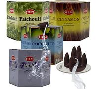 Lot de Cônes d'Encens à Refoulement pour Fontaine de Fumée avec Brume, Chutes en Cascade, Aromatique et Tapis - Pack Variété #5