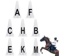 Lot de cônes d'entraînement pour chevaux avec articles d'équitation | Chapeaux de dressage empilables avec lettres pour le travail au sol, la longévité, les cavaletti, le travail à la barre