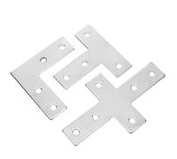 Lot de Connecteurs D'angle L T Croix en Aluminium pour Étagères | Plaques de Fixation Argenté, Usage Équipement et Bricolage, Formes L T Croix, Lot Pratique