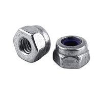 Lot de Contre Ecrous Hexagonal Verrouillage Autobloquant Anti-lâche en Acier Inoxydable 304 avec Rondelle en Nylon(M3 x 100pcs)