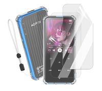 Lot de coques de protection en TPU pour lecteur MP3 AGPTK M3, coque flexible avec découpes précises, dragonne, film de protection d'écran et chiffons de nettoyage, rayures et poussière (transparent)
