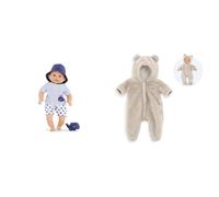 Lot de Corolle - Mon Premier Poupon, Bébé Bain Marin, 30cm, dès 18 Mois, avec Jouet de Bain Baleine, 9000100670 + Corolle - Pilote Ourson, vêtement, pour Poupon 30cm, dès 18 Mois, 9000110830