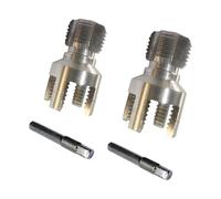 Lot de coupe-fils double taille 1/2" 3/4" en acier au carbone avec compatibilité générique avec perceuse générique, coupe-filetage interne externe pour tubes
