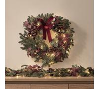 Lot de Couronne et Guirlande Esprit de Noël
