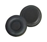 Lot de coussinets de rechange ronds pour écouteurs 100 mm | 1 paire de coussinets d'oreille noirs en tissu doux au centre - Housses à enfiler pour casque