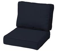 Lot de coussins d'extérieur imperméables 60 x 60 cm, housse amovible résistante à la décoloration avec sangles réglables, parfait pour meubles de terrasse, jardin, cour et porche