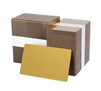 Lot de CR80 Taille standard Cartes en PVC | plusieurs couleurs | 30 mm d'épaisseur par Easyidea 500 ID Cards jaune or