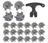 Lot de crampons de rechange pour chaussures de golf en TPU avec clé pour une meilleure prise en main et stabilité pendant les balançoires et les mouvements de parcours (gris)