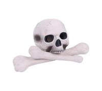 Lot de crânes de brasero | Décorations d'Halloween | Bûches de crâne réalistes en céramique pour feu de camp, cheminées d'intérieur/extérieur | Crânes d'horreur résistants à la chaleur pour Halloween
