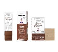 Lot de Crème Visage Matifiante & Savon Visage Surgras - Kit Soin Visage Homme Anti-Brillance - Naturel, Végan, Certifié COSMOS NAT, Fabriqué en France - Monsieur BARBIER