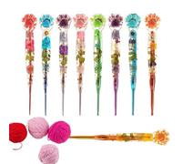 Lot De Crochets - Kit Tricot 9 Pièces avec Design Patte de Chat et Fleur,Kit De Crochets Ergonomique - Idéal pour Projets de Loisir Créatif Tricot : Écharpes, Bonnets, Châles, Poupées, Couvertures