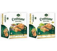 Lot de croissants de 45 g fourrés à la pistache style Dubaï : 40 / 20 chocolat + 20 pistache et chocolat