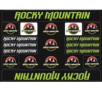 Lot de décalcomanies de rechange en vinyle pour vélo - Compatible avec les cadres Rocky Mountain - Vert (brillant)
