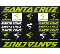 Lot de décalcomanies de rechange en vinyle pour vélo - Compatibles avec cadre Santa Cruz - Vert mat