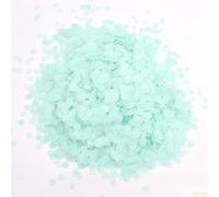 Lot de décorations de fête - 30 g - 1 cm - Pastel - Confettis macaron arc-en-ciel licorne - Papier de décoration de fête d'anniversaire - Mariage - Rose et bleu - Vaisselle pour fête prénatale (5 bleu