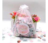 Lot de décorations de fête de 1 cm de 20 g/sac de confettis magiques en papier doré pour mariage, sprinke Push Pop pour fille, fête prénatale, décoration d'anniversaire (série Love C)