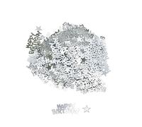 Lot de décorations de fête de 15 g/sachets de confettis argentés en forme de chiffre 1, 5, 30, 50, 60, 90, à faire soi-même, décorations de fête d'anniversaire pour enfants et adultes (lettre argentée