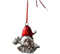 Lot de décorations de Noël en fer avec mini flocons de neige et cheval à bascule pour pendentif elfe style rétro vintage pour décoration d'arbre et couronne (H)