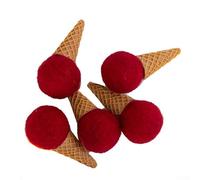 Lot de décorations de Noël en feutre pour décoration de Noël, idéal pour les couronnes et la création de projets d'artisanat festifs (rouge)