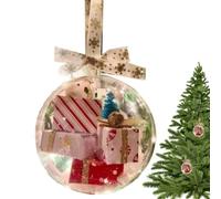Lot de décorations de Noël Express Box - Jolie boule transparente - Décoration de Noël avec lumière - Jolis paquets de décorations de sapin de Noël pour les vacances