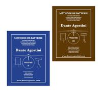 Lot de départ: Méthode de batterie Volume 2 et Volume 3 - Technique fondamentale ; Étude technique supérieure - de Dante Agostini - Éditeur Carisch - Cahier de musique Soundman + 2 crayons