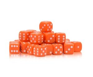 Lot de dés D6 | 10 mm (orange)