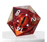 Lot de dés polyédriques - Dés en résine de globe oculaire - Motif fromage - Pack RPG coloré double face pour les aventures de table - Campagnes fantastiques - Famille - Réunion - Jeux - Cadeau