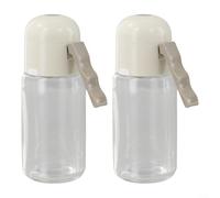 Lot de deux bouteilles d'assaisonnement en verre pour un remplissage et un contrôle faciles, parfaites pour le sel, le poivre, et plus encore