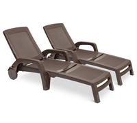 Chaise longue pliante Bahama brown Bica technorattan
